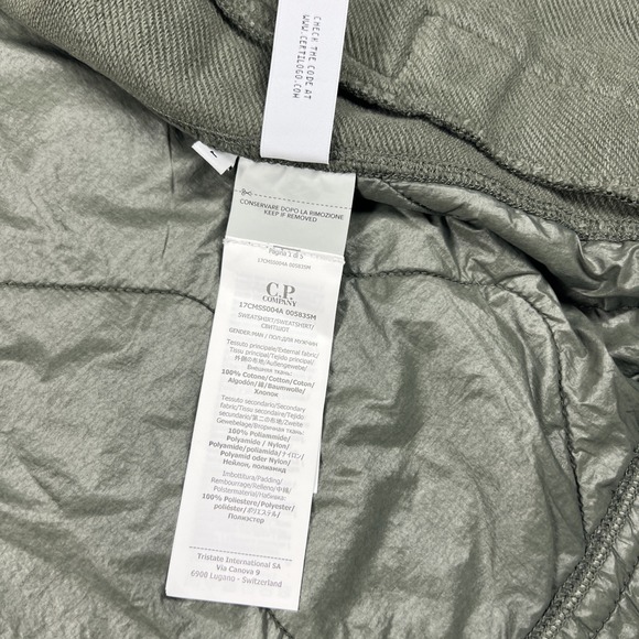 C.P. (CP) Company Lightweight Quilted Dyed Jacket Hooded Sweatshirt Men's Large - Picture 10 of 10